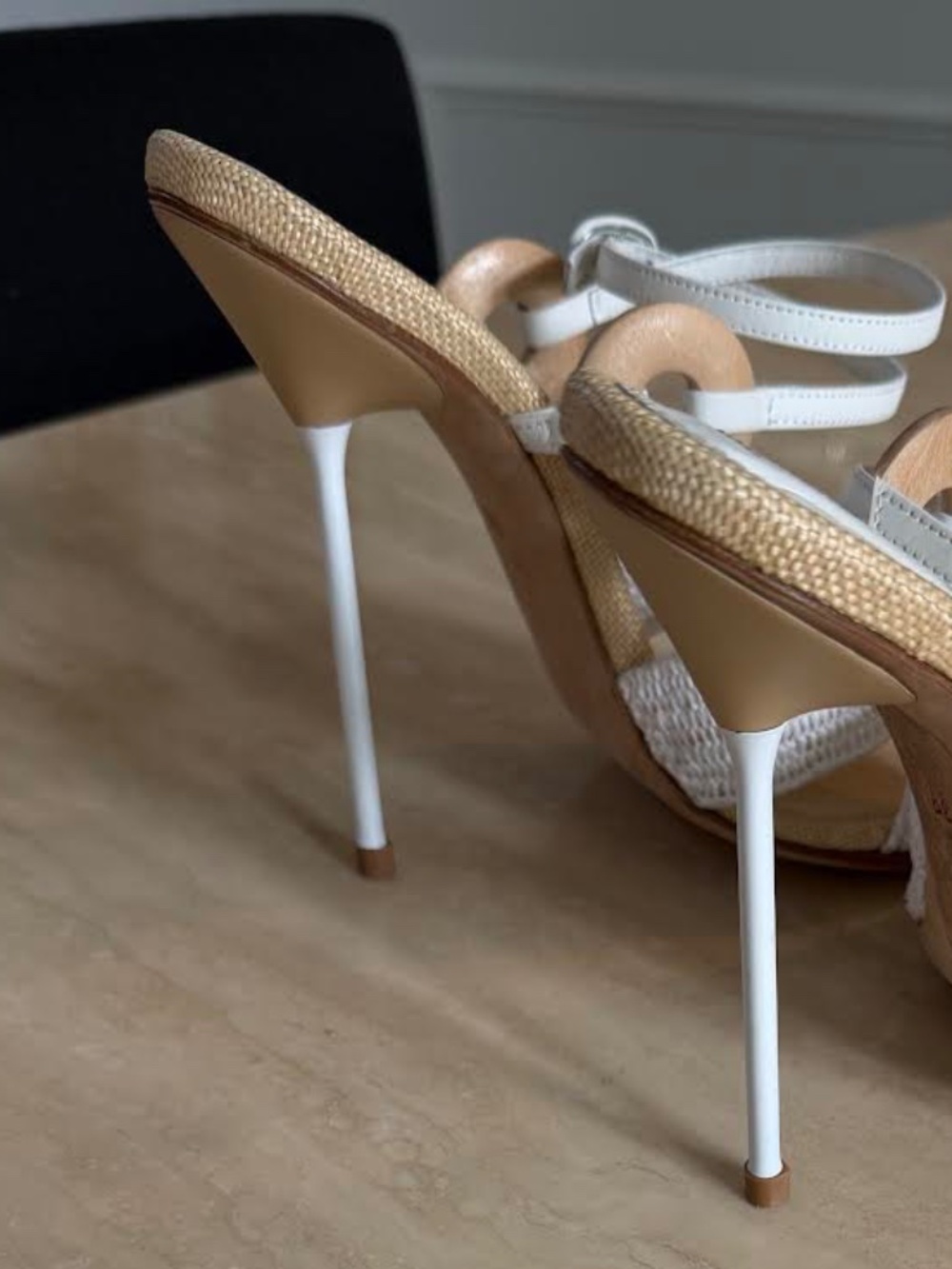 Claudio Merazzi 5" raffia sandals